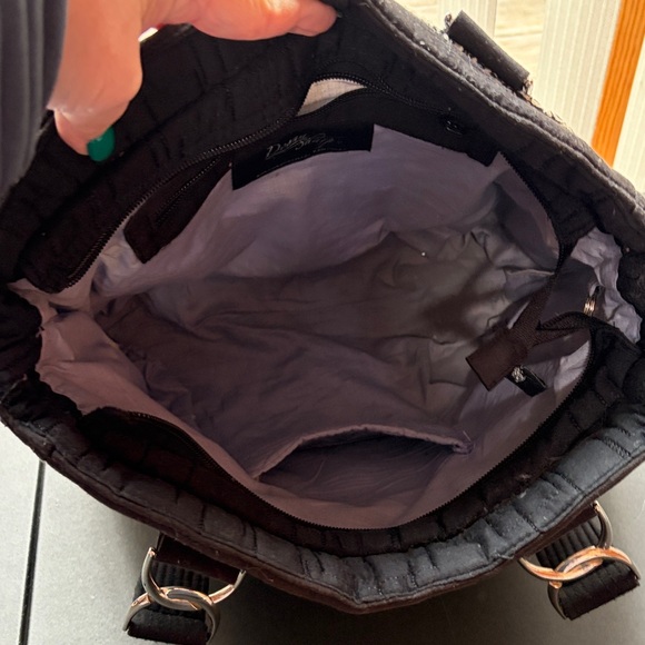 Donna Sharp Black & White Quilted Patchwork Tote Bag - Picture 3 of 10